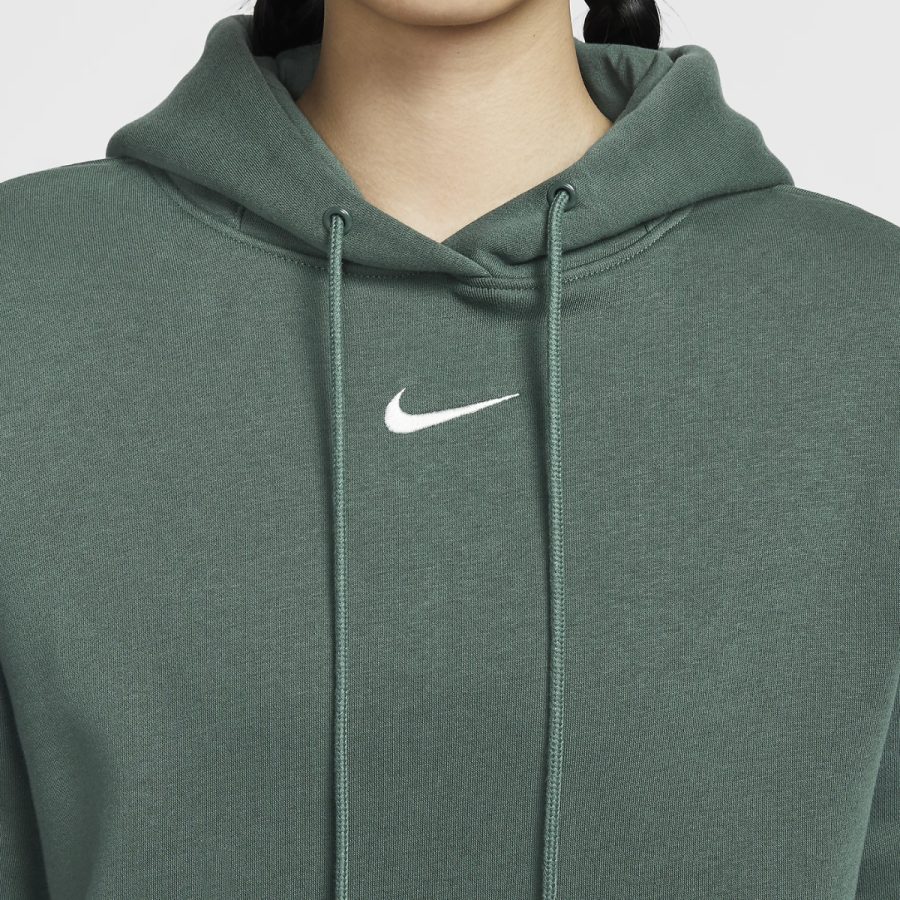 áo nike sportswear phoenix fleece women's oversized pullover hoodie vintage green dq5861-338