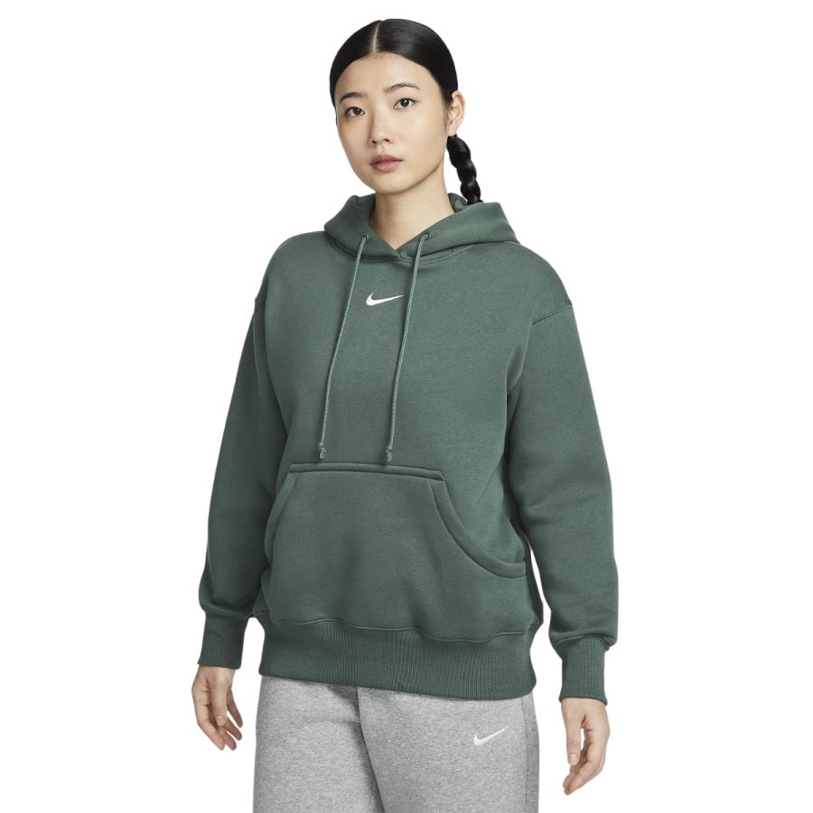 áo nike sportswear phoenix fleece women's oversized pullover hoodie vintage green dq5861-338