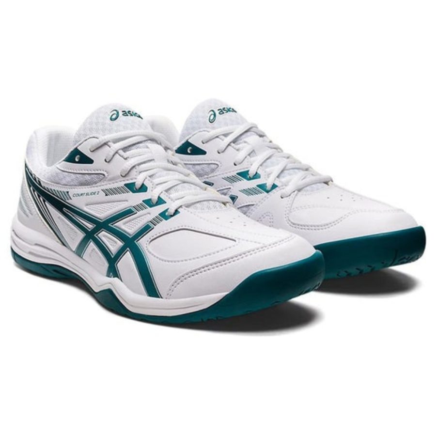 giày asics court slide 2 'white velvet pine' 1041a194-104