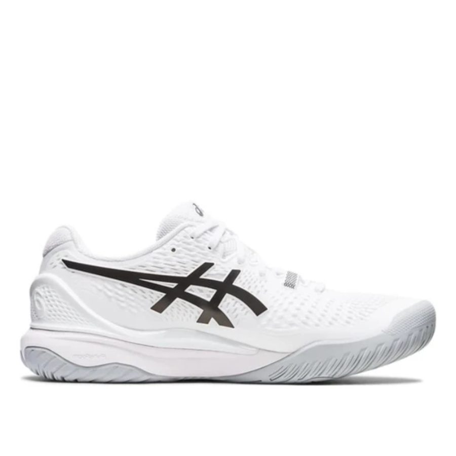 giày asics gel resolution 9 'white black' 1041a330-100