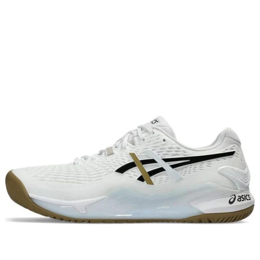 giày asics gel-resolution 9 'white black gum' 1041a453-100