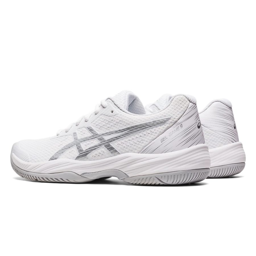 giày asics gel game 9 'white pure silver' 1042a211-100