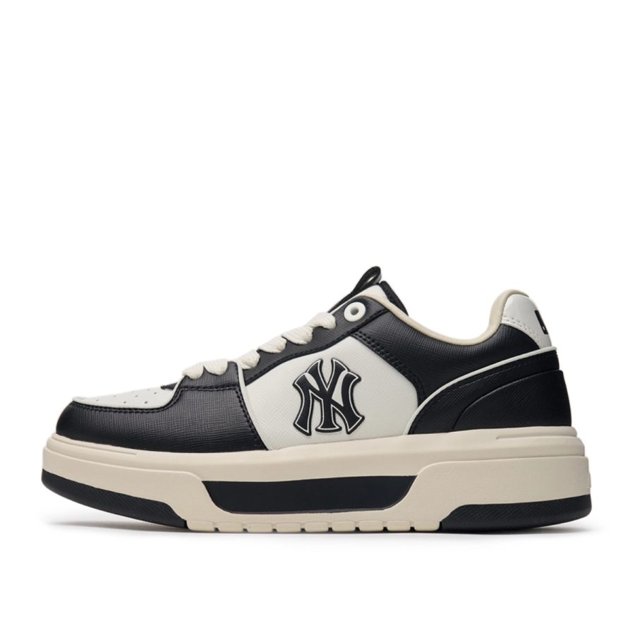 giày mlb chunky liner mid denim monogram ny yankees black 3asxcmm4n-50bks