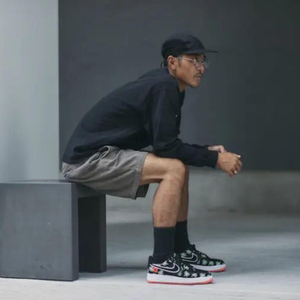 giày nike air force 1 07 lv8 worldwide 'black white red' da1343-003 (4) giày nike air force 1 07 lv8 worldwide 'black white red' da1343-003