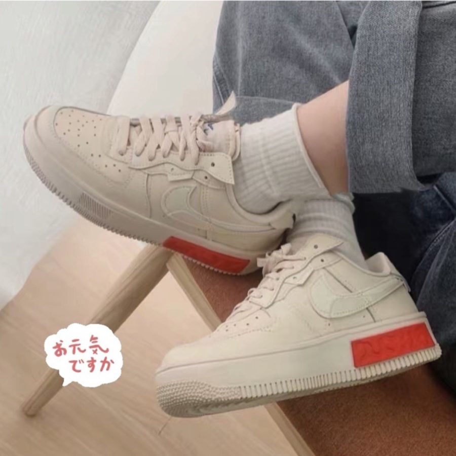 giày nike air force 1 fontanka ‘pearl white university red’ da7024-200