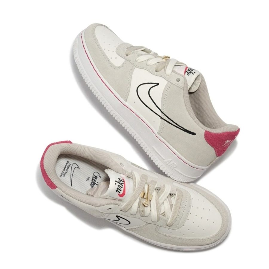 giày nike air force 1 lv8 s50 gs ‘light stone university red’ db1561-100