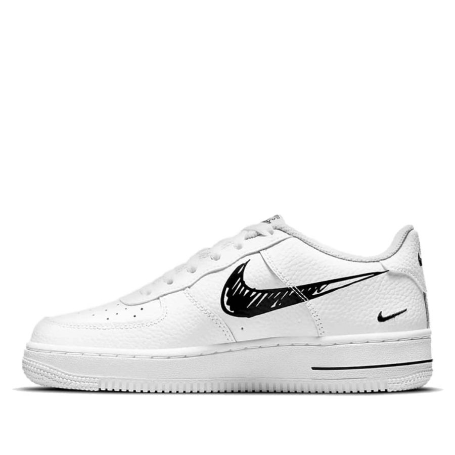 giày nike air force 1 low 'doodle swoosh - white black' dm3177-100