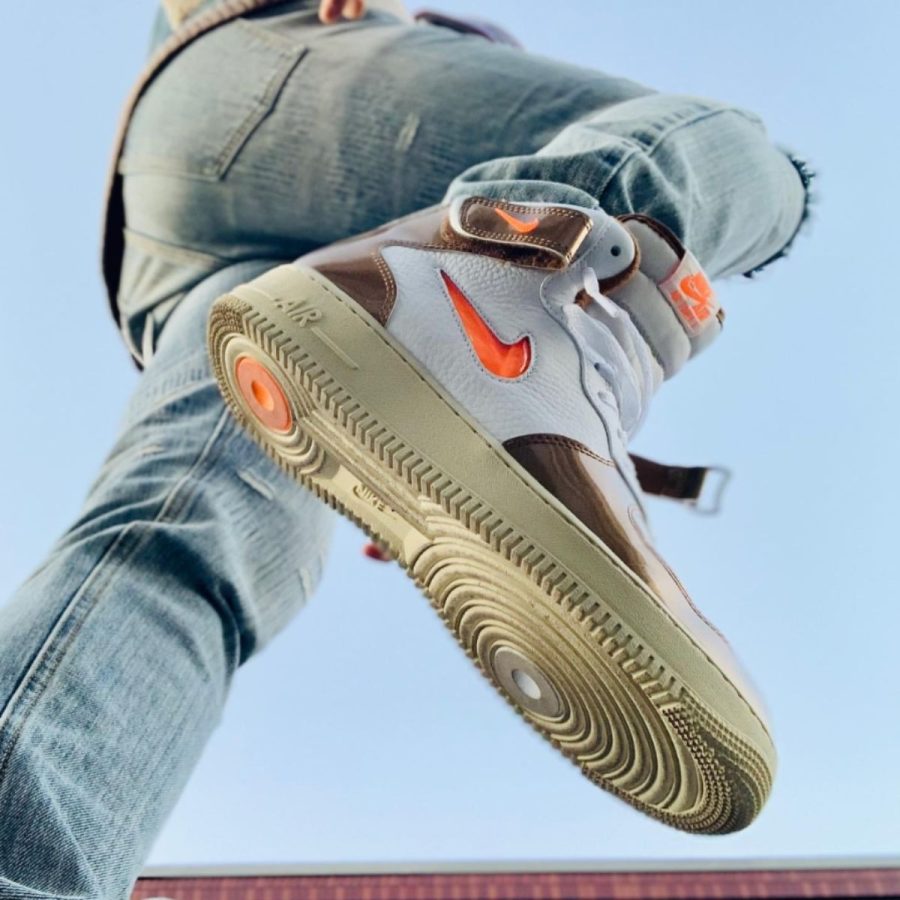 giày nike air force 1 mid qs 'ale brown' dh5623-100