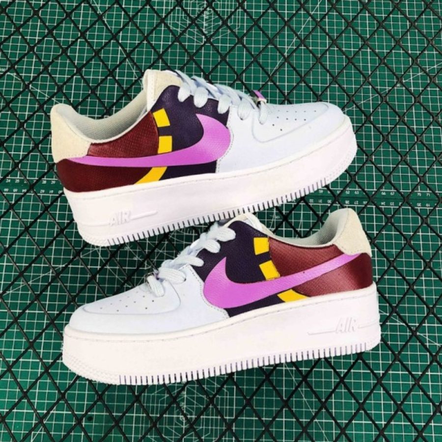 giày nike air force 1 sage low lx 'grey dark orchid' bv1976-003