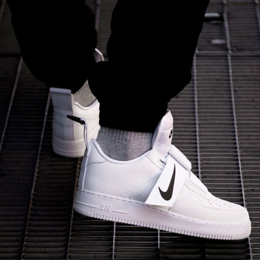 giày nike air force 1 utility 'white black' ao1531-101