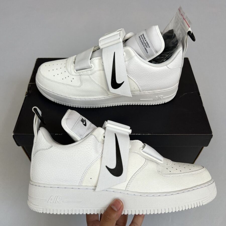 giày nike air force 1 utility 'white black' ao1531-101