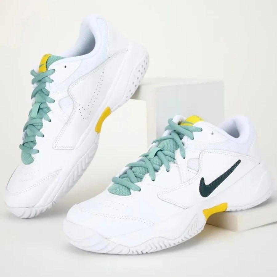 giày nike court lite 2 'white green yellow' ar8838-108