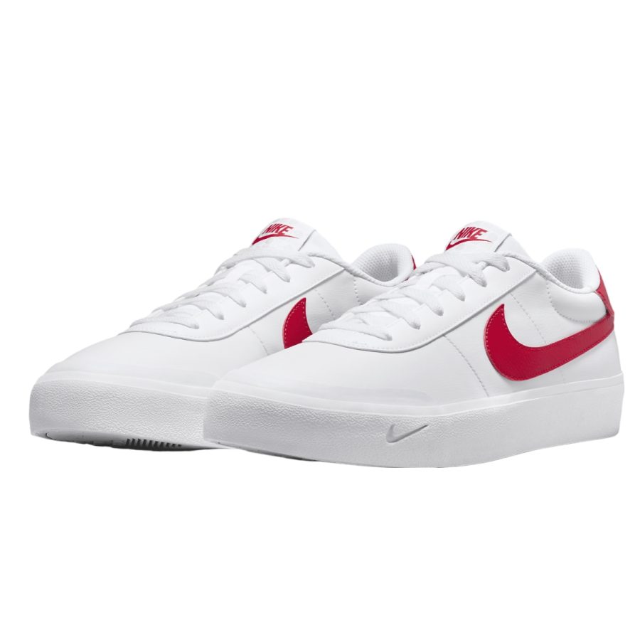 giày nike court shot white photon dust wolf grey university red fq8146-102