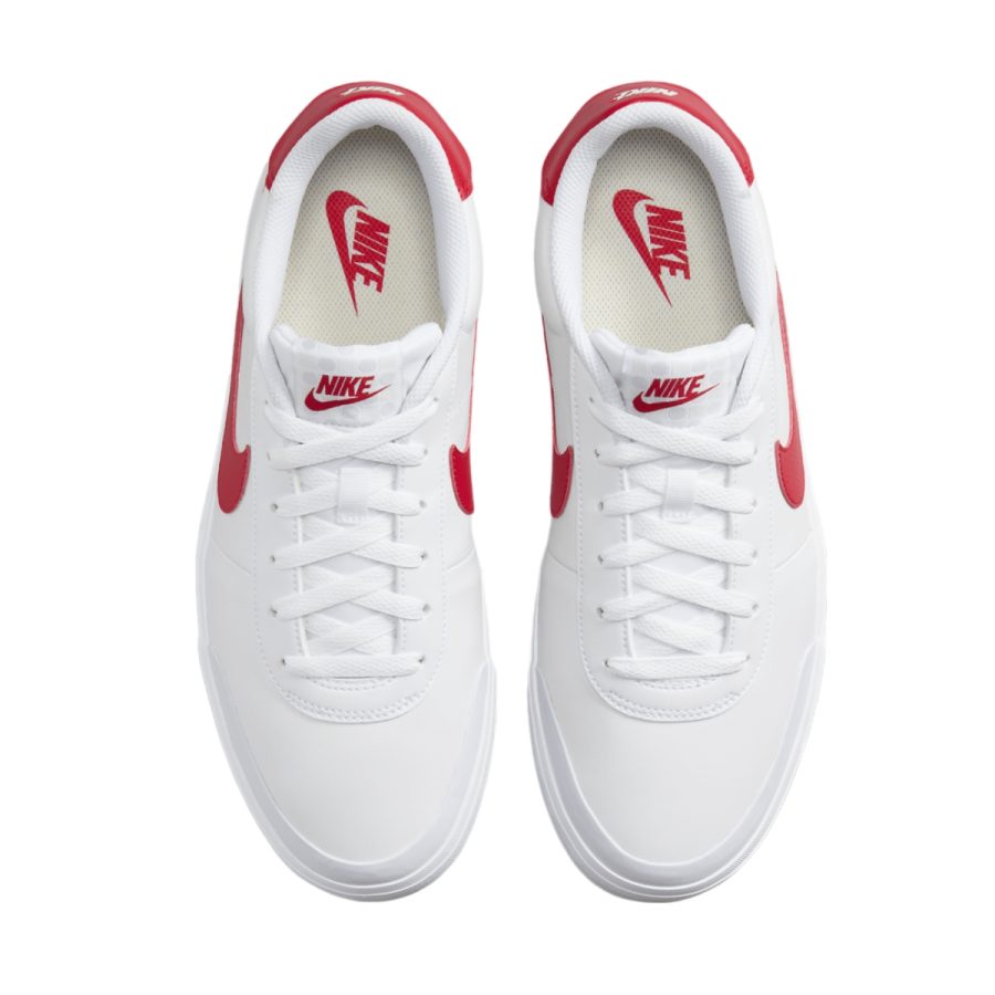 giày nike court shot white photon dust wolf grey university red fq8146-102