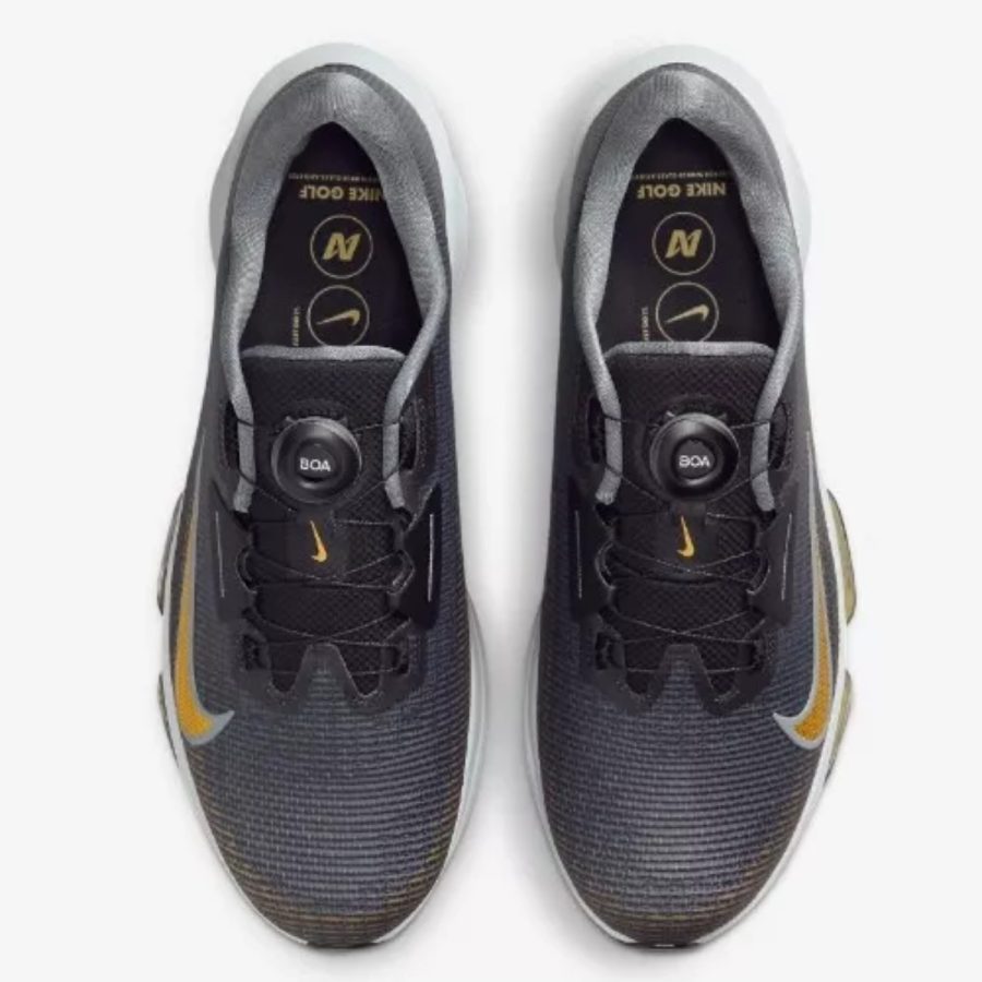 giày nike infinity tour boa 2 golf wide 'black gold' fn6730-003