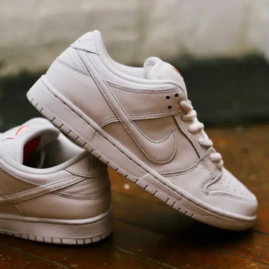 giày nike sb dunk low pro 'triple white' fj1674-100