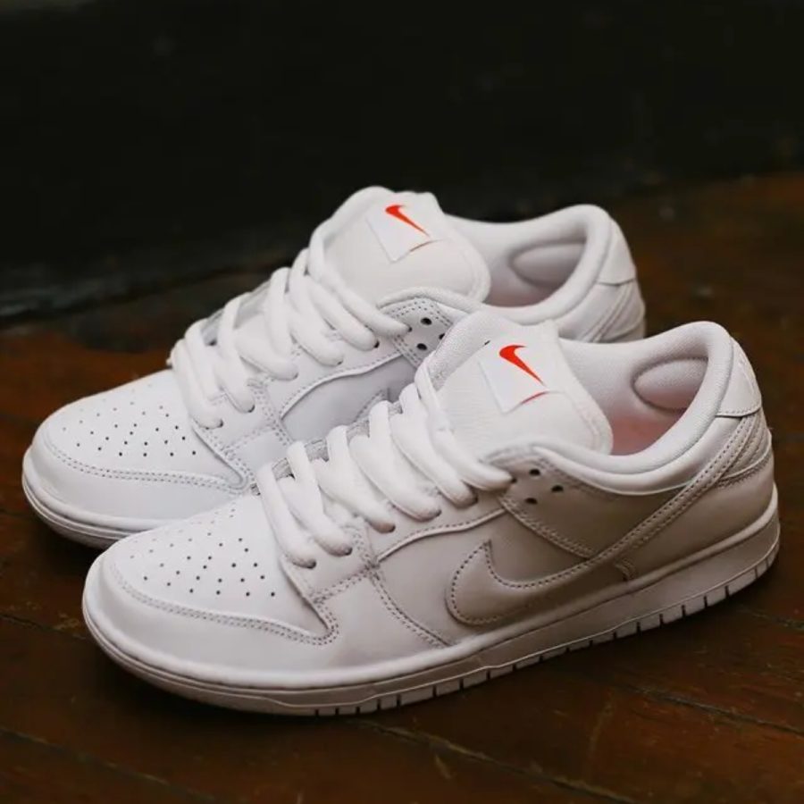 giày nike sb dunk low pro 'triple white' fj1674-100