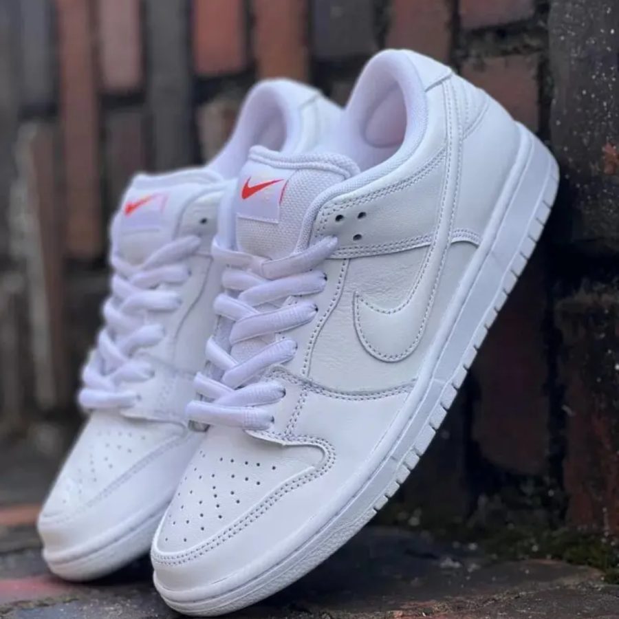 giày nike sb dunk low pro 'triple white' fj1674-100