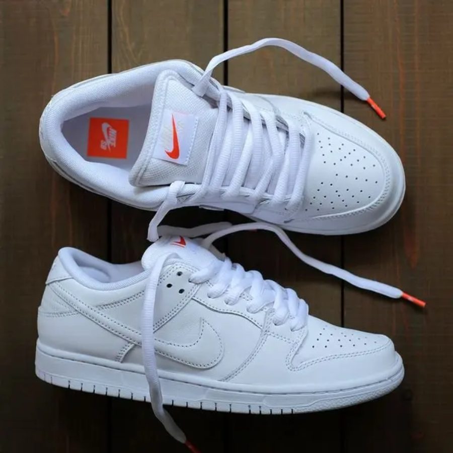 giày nike sb dunk low pro 'triple white' fj1674-100