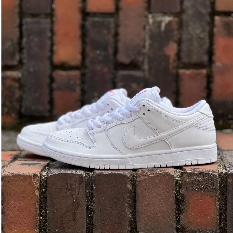 giày nike sb dunk low pro 'triple white' fj1674-100