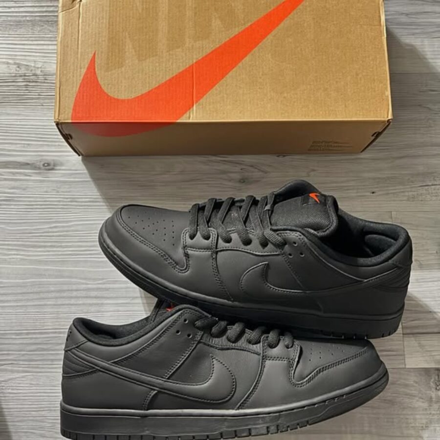 giày nike sb iso dunk low pro triple black fj1674-001