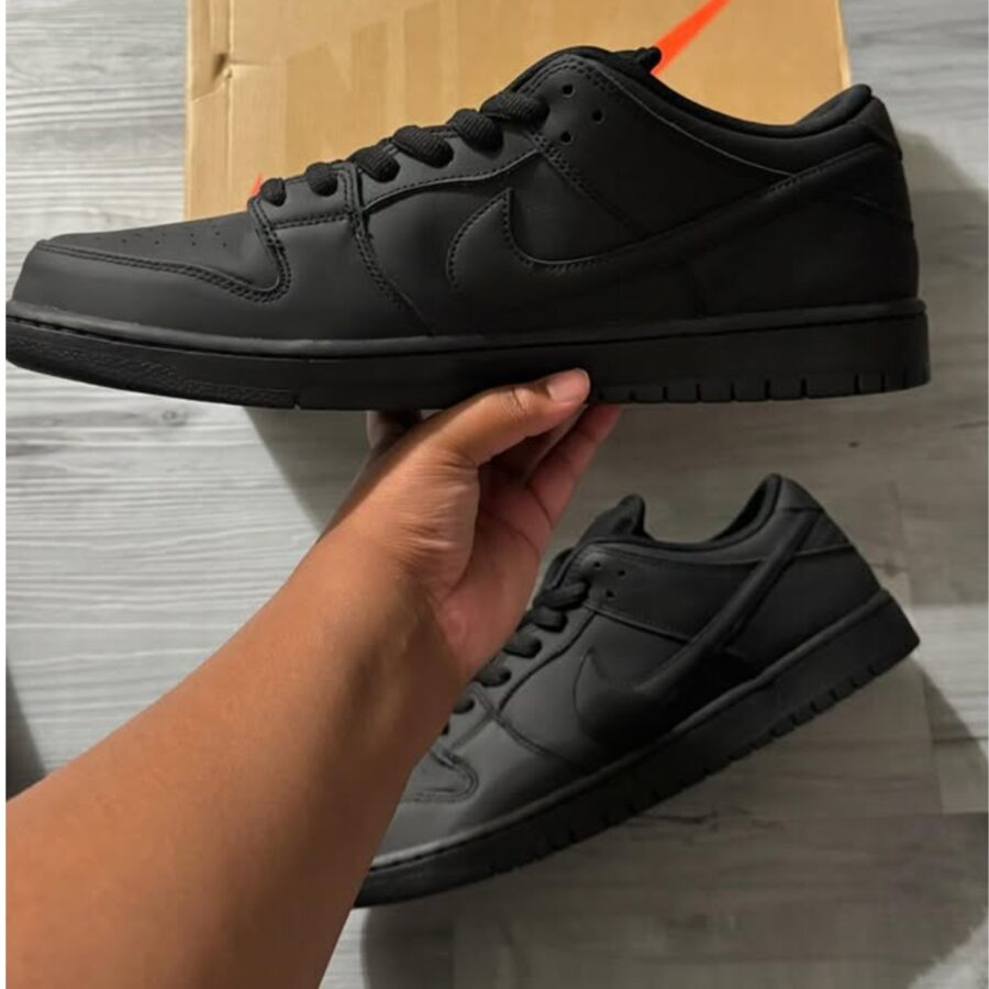 giày nike sb iso dunk low pro triple black fj1674-001