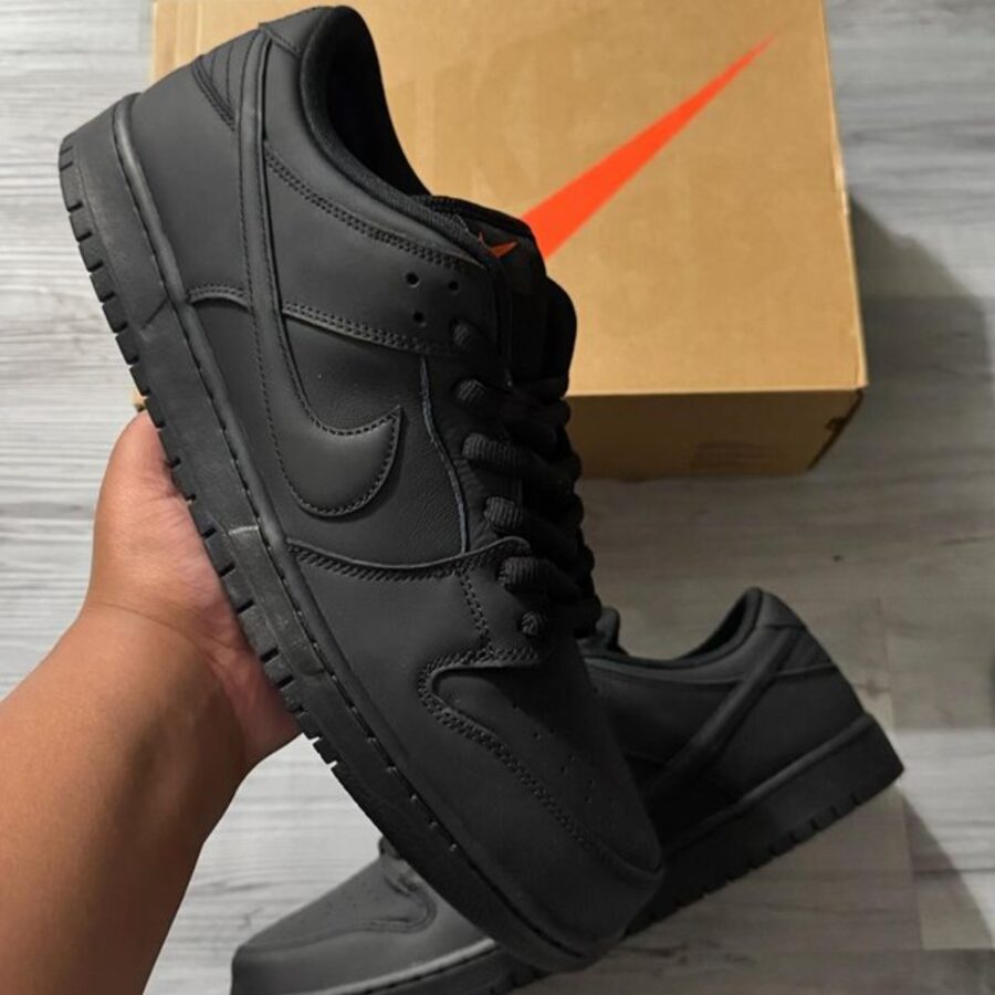 giày nike sb iso dunk low pro triple black fj1674-001