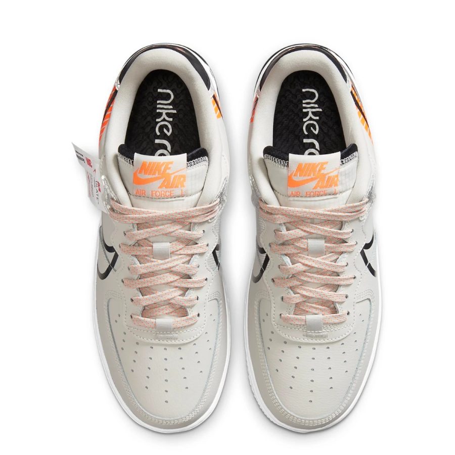 giày nike x 3m air force 1 low reflective 'grey orange' ct3316-002