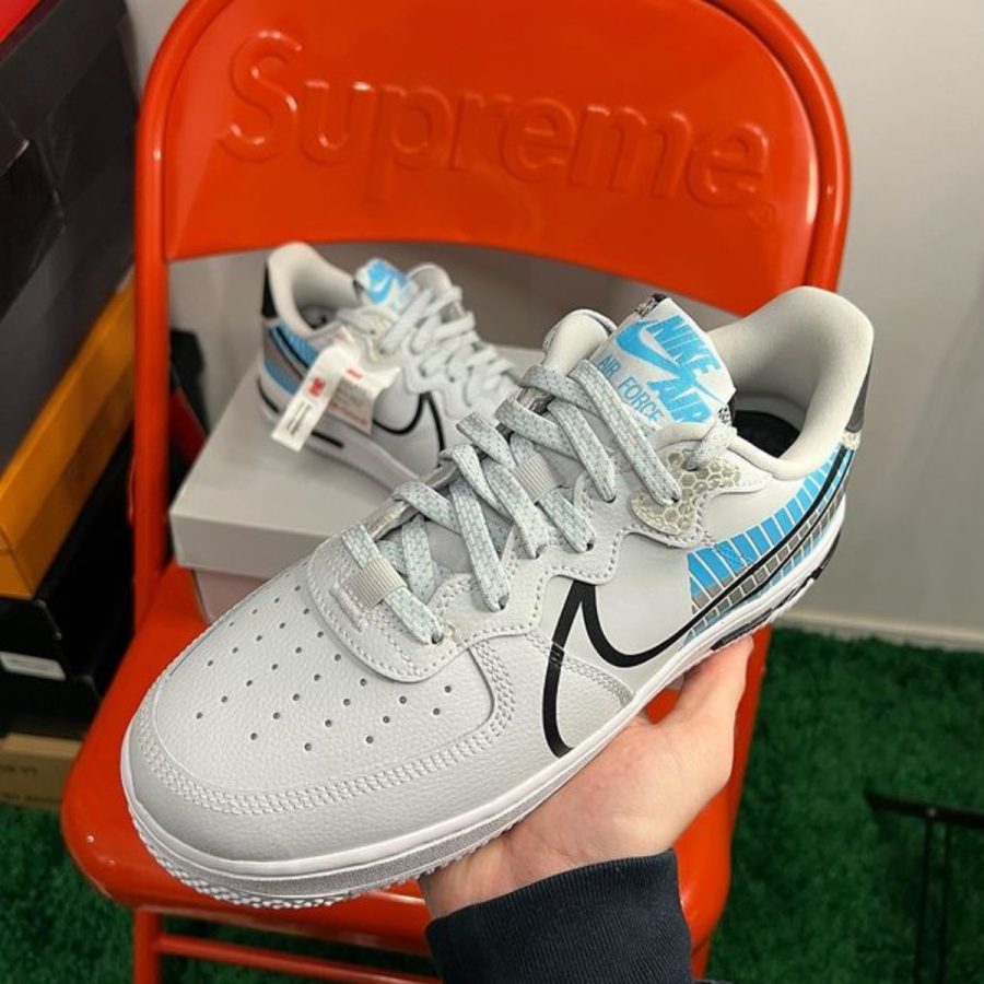 giày nike x 3m air force 1 react lx 'pure platinum baltic blue' ct3316-001