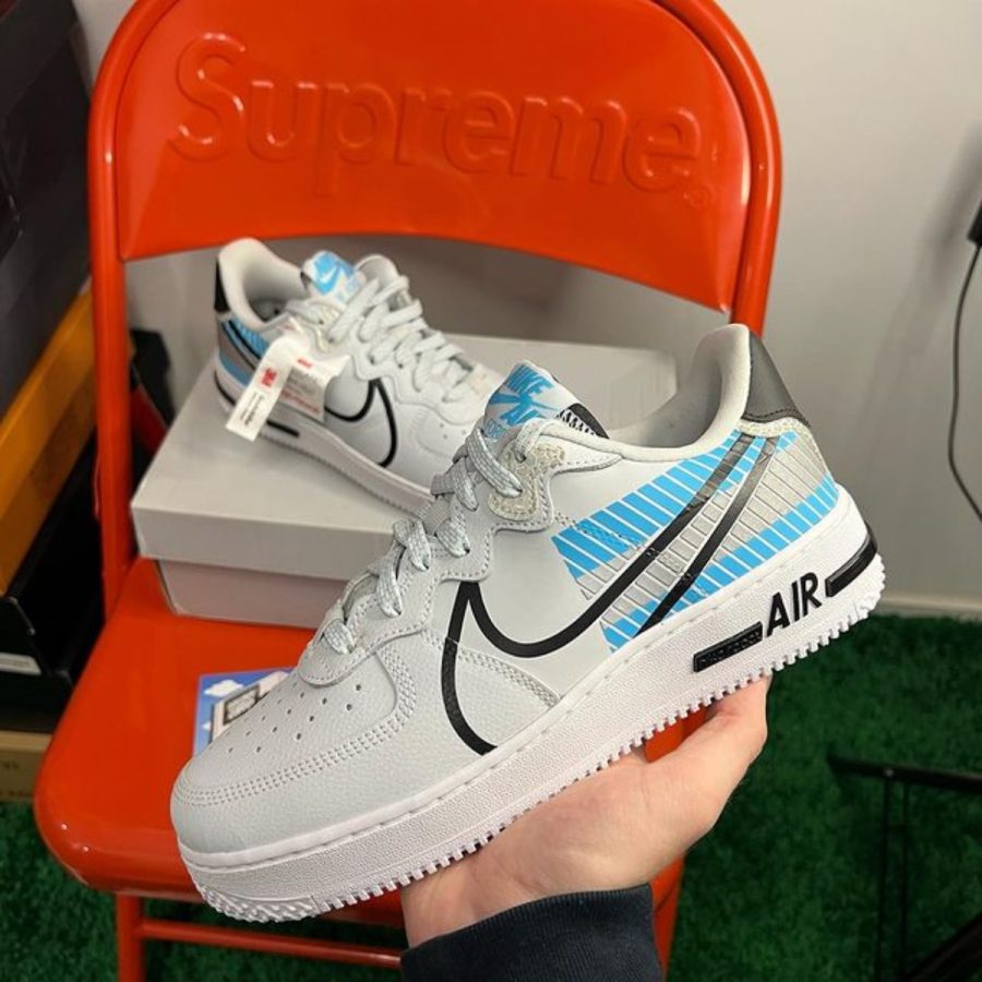 giày nike x 3m air force 1 react lx 'pure platinum baltic blue' ct3316-001