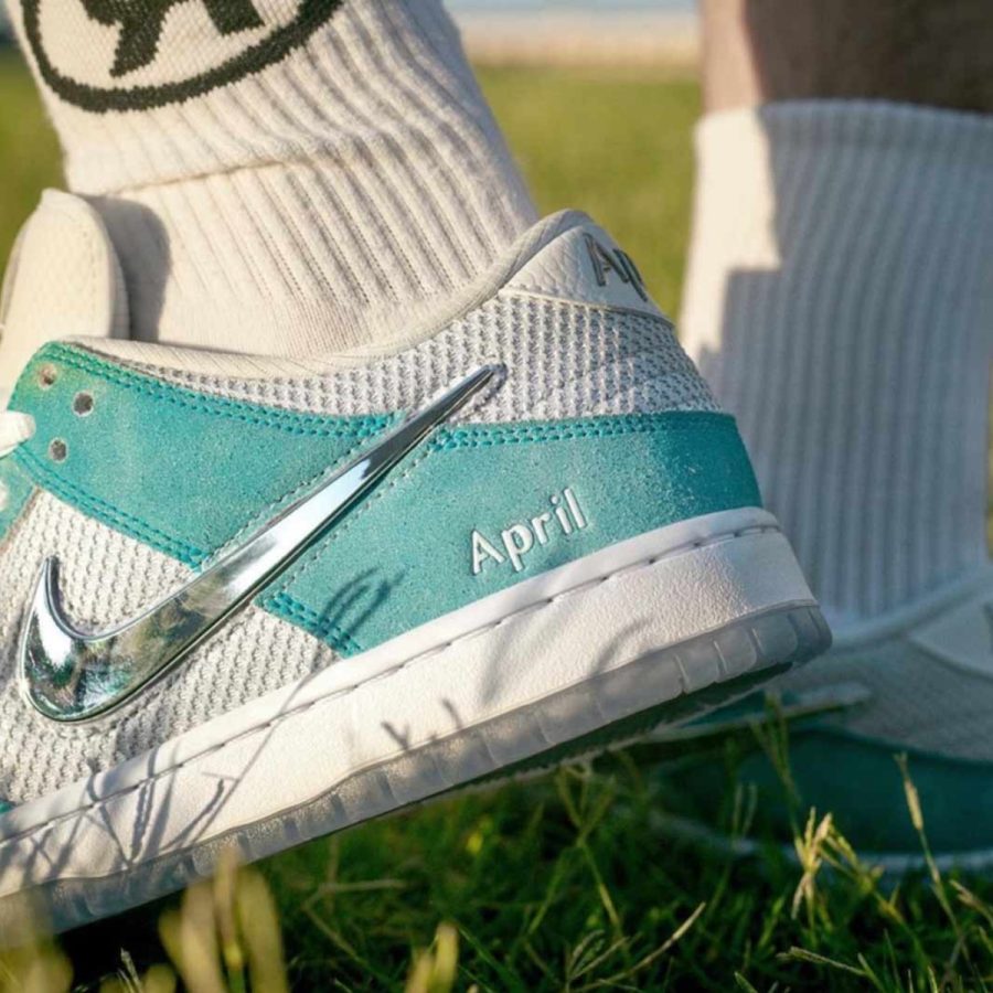 giày nike x april skateboards sb dunk low 'turbo green' fd2562-400