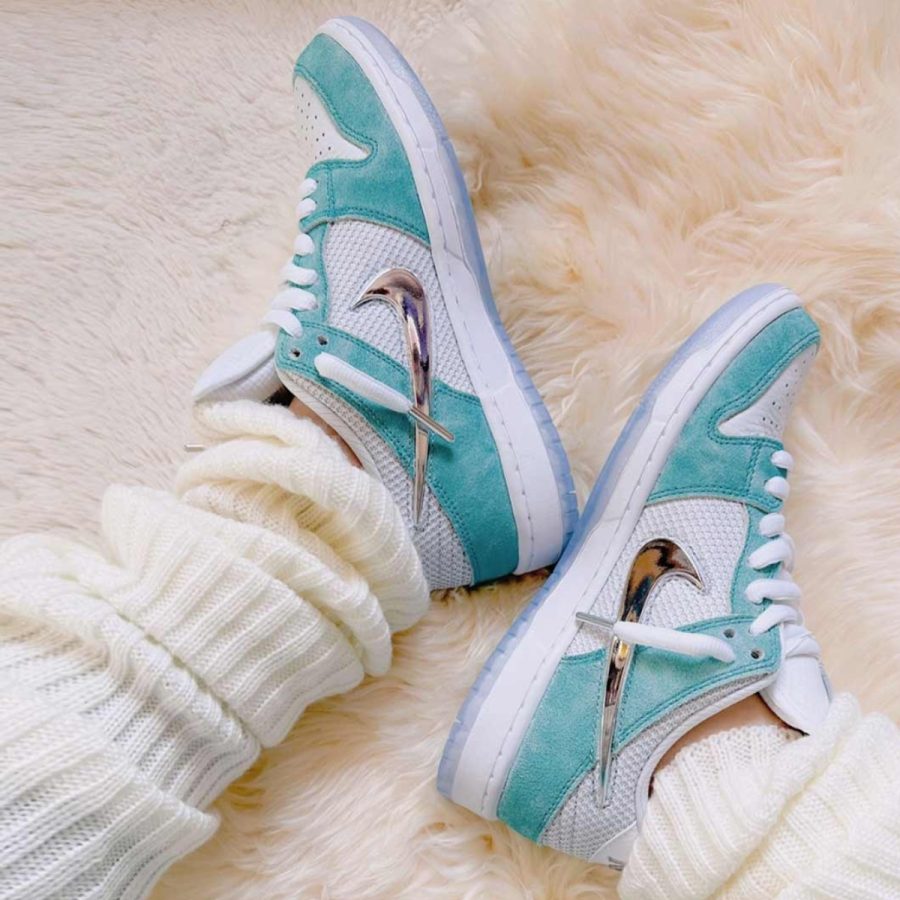 giày nike x april skateboards sb dunk low 'turbo green' fd2562-400