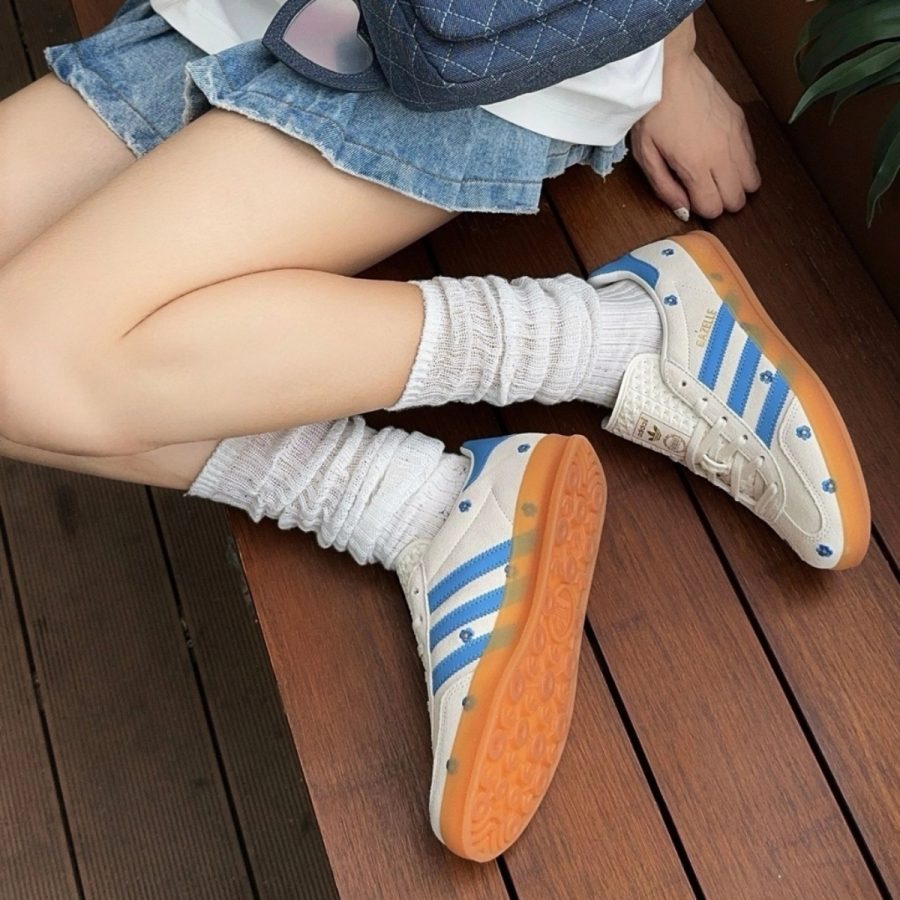 giày adidas gazelle indoor floral 'white blue' if4491