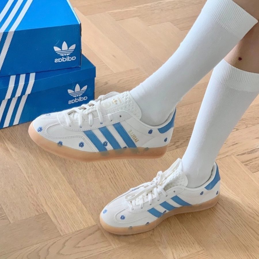 giày adidas gazelle indoor floral 'white blue' if4491