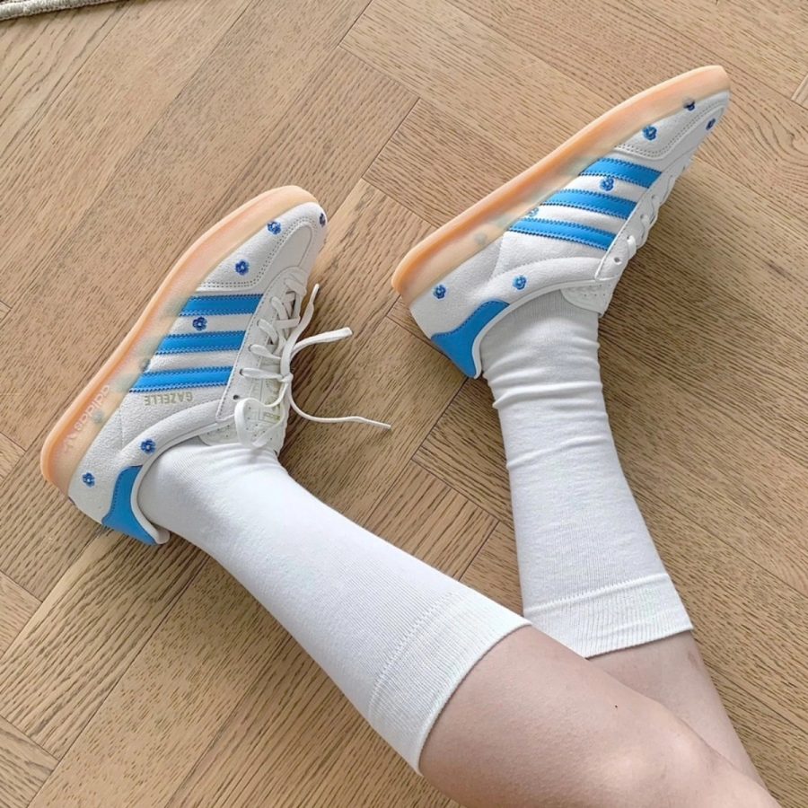 giày adidas gazelle indoor floral 'white blue' if4491