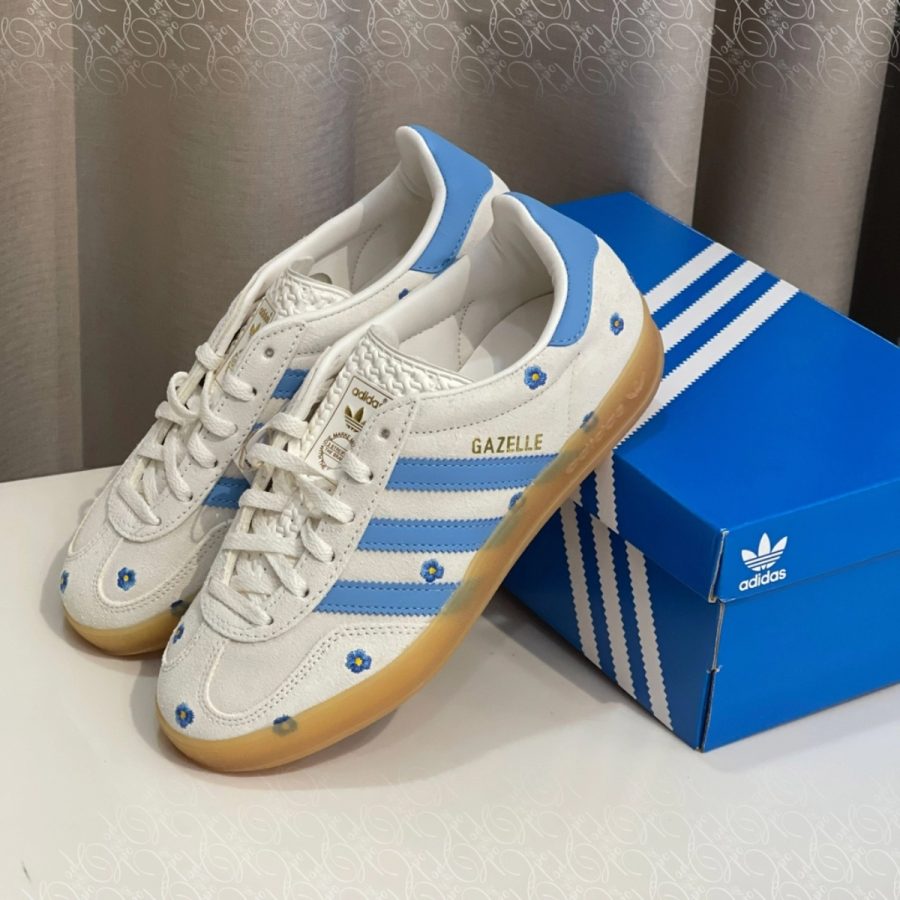 giày adidas gazelle indoor floral 'white blue' if4491