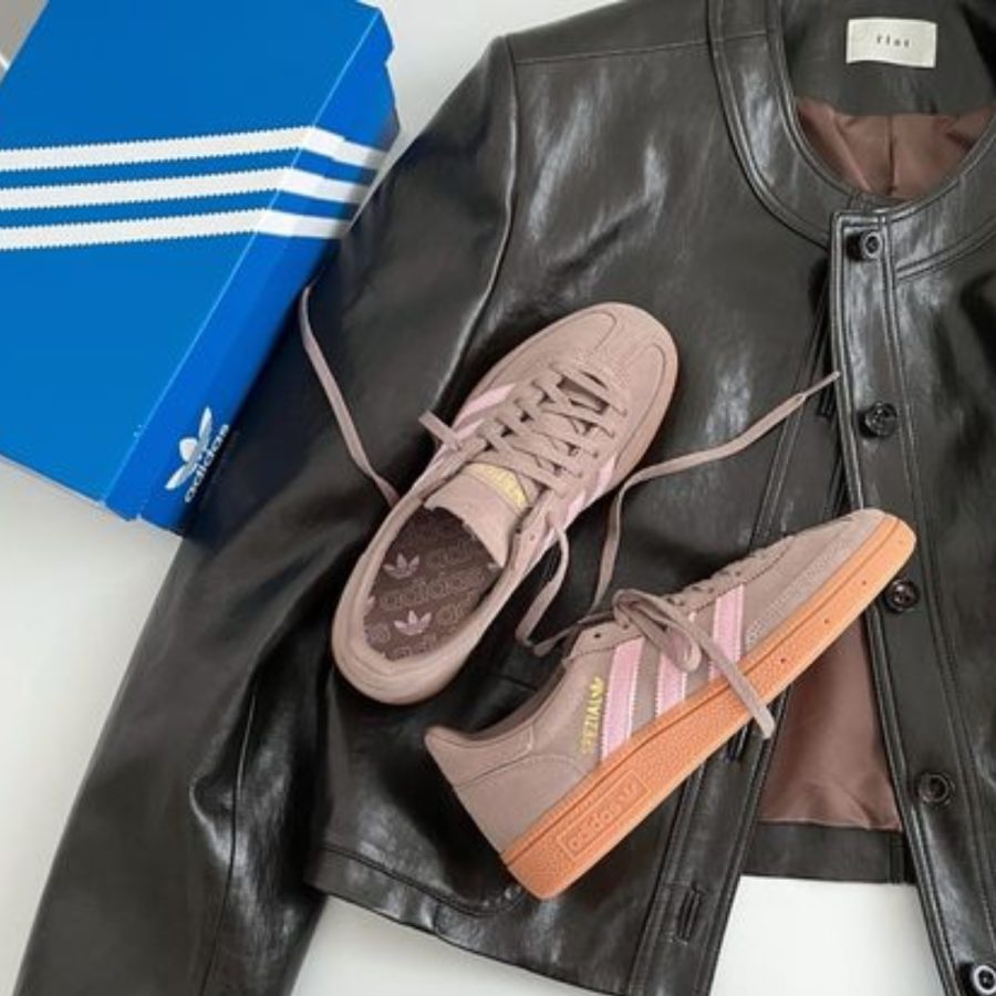 giày adidas handball spezial 'chalky brown clear pink' jr3082