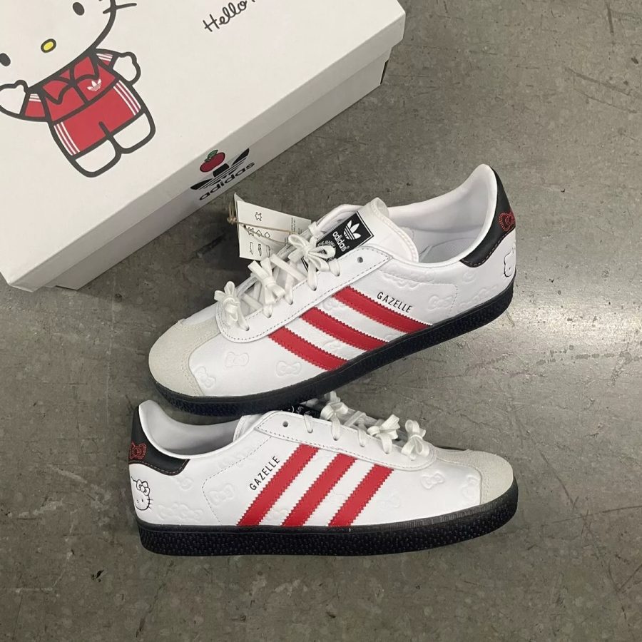 giày adidas hello kitty x gazelle j '50th anniversary' ih9953