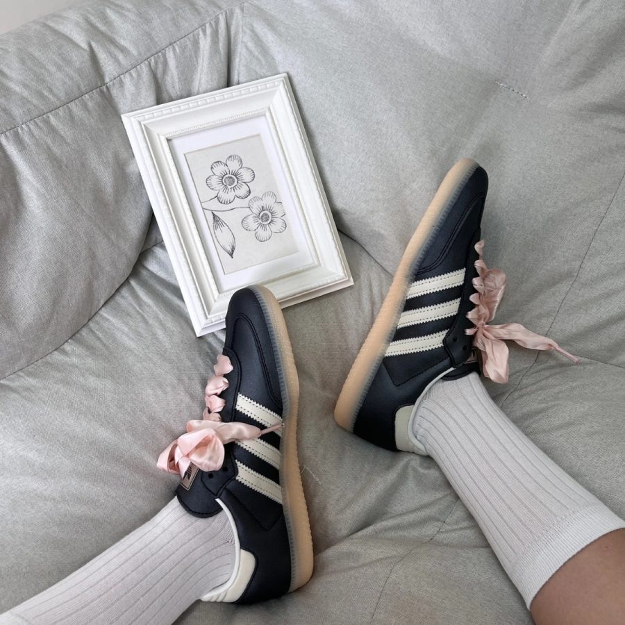 giày adidas samba og ‘black pink ribbon laces’ ih8047