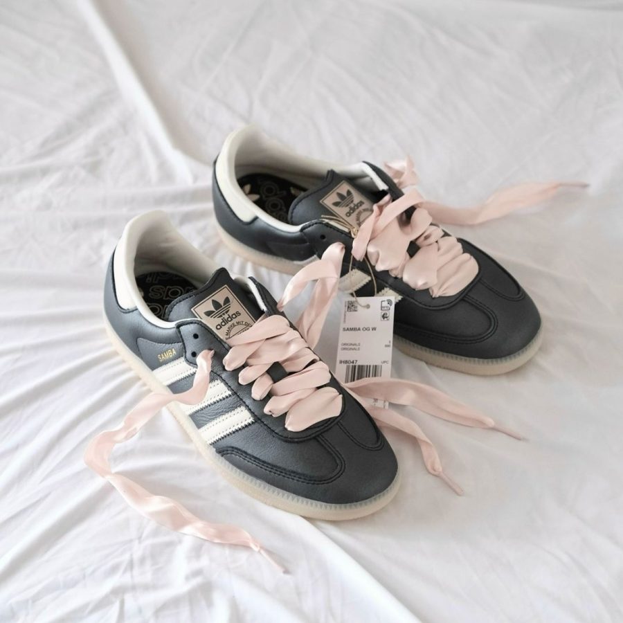 giày adidas samba og ‘black pink ribbon laces’ ih8047