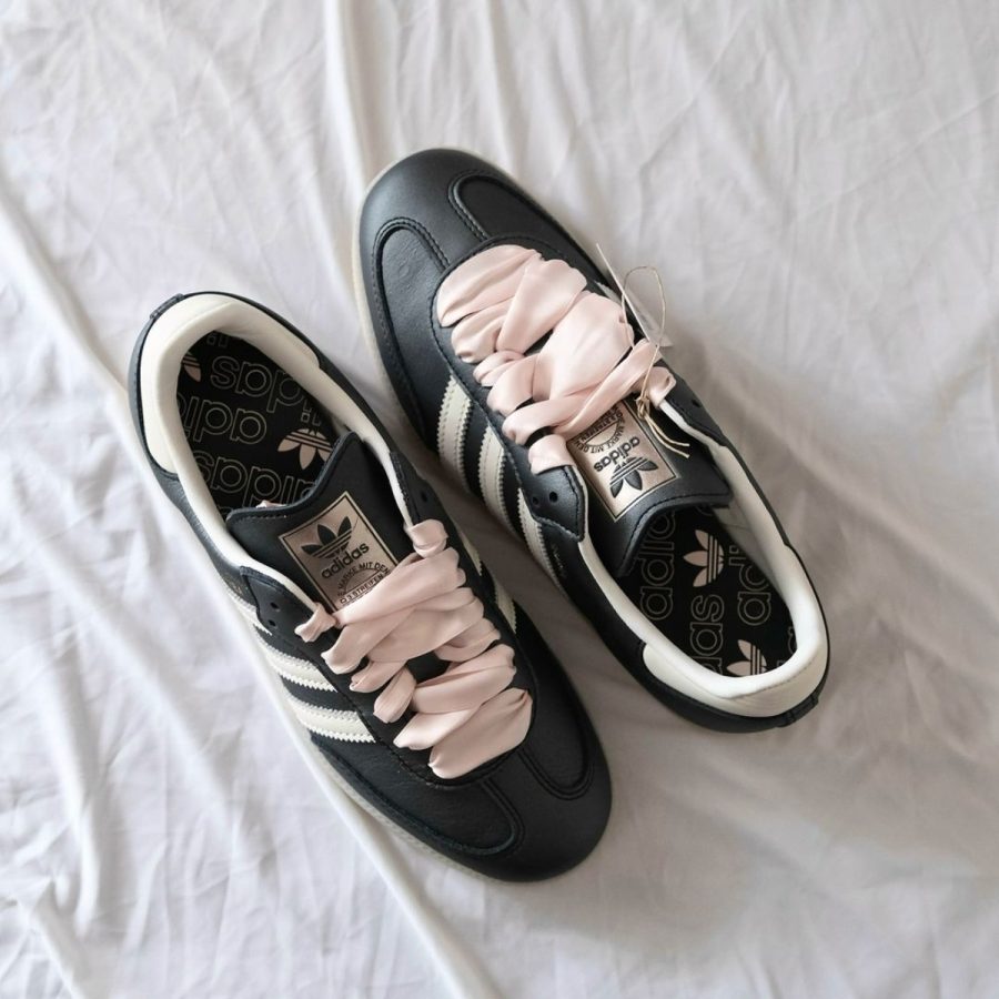 giày adidas samba og ‘black pink ribbon laces’ ih8047