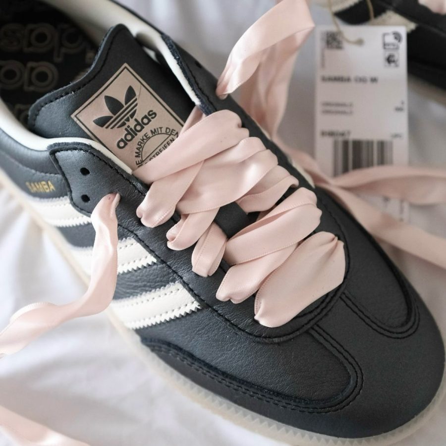 giày adidas samba og ‘black pink ribbon laces’ ih8047