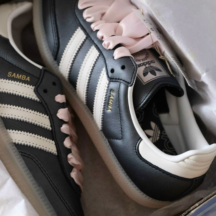 giày adidas samba og ‘black pink ribbon laces’ ih8047