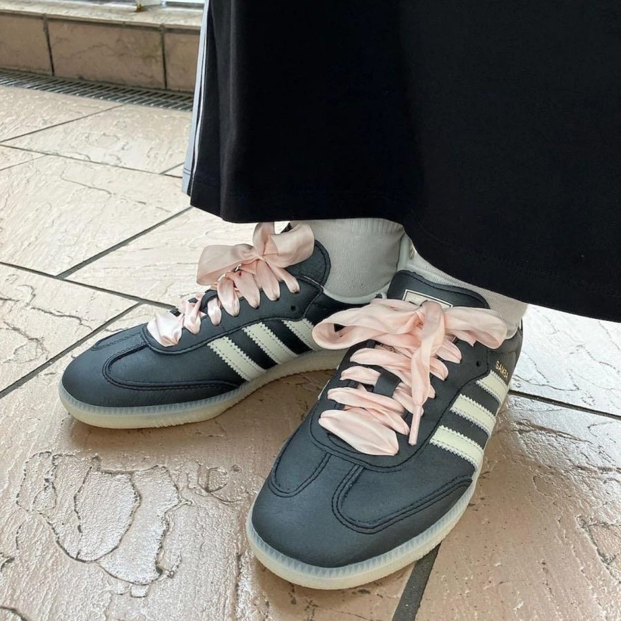 giày adidas samba og ‘black pink ribbon laces’ ih8047