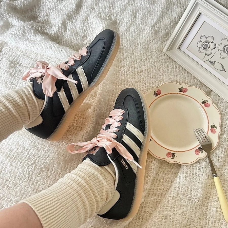 giày adidas samba og ‘black pink ribbon laces’ ih8047