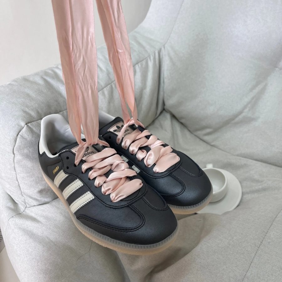 giày adidas samba og ‘black pink ribbon laces’ ih8047