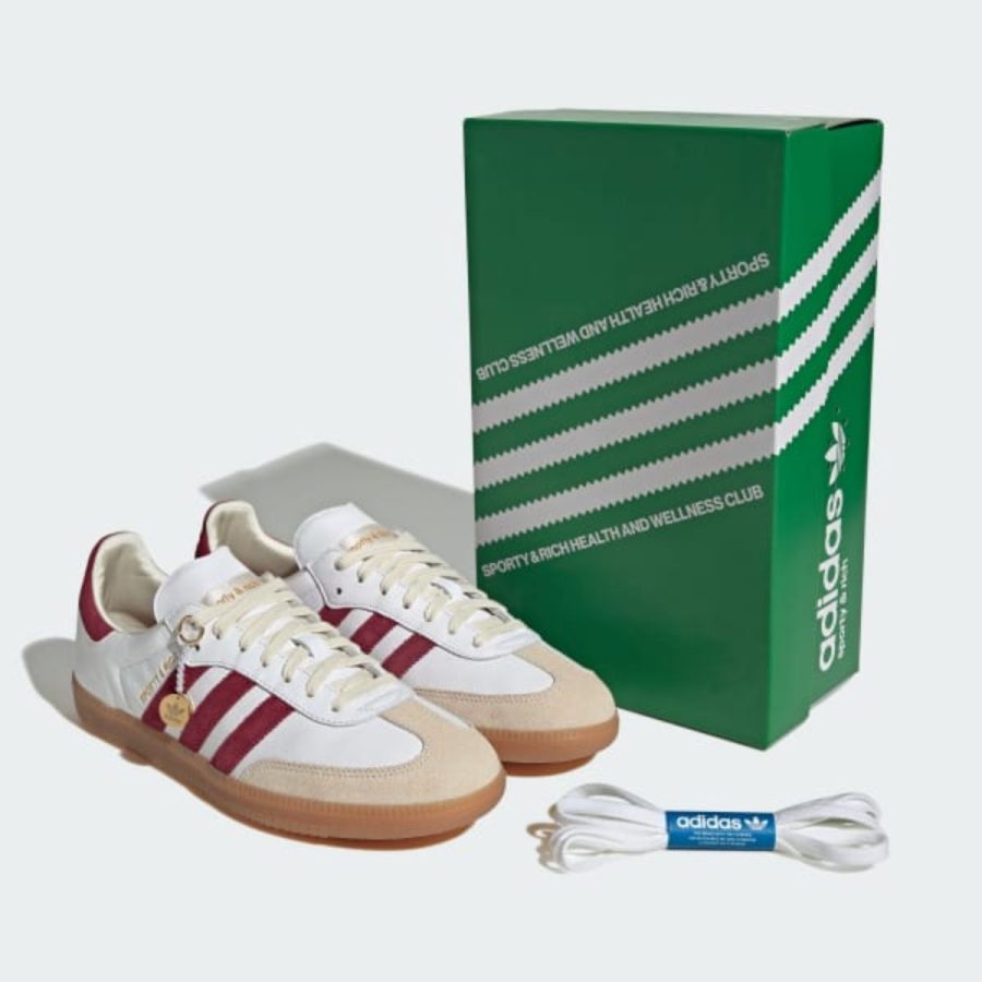 giày adidas sporty & rich x samba og 'white core burgundy' if5660