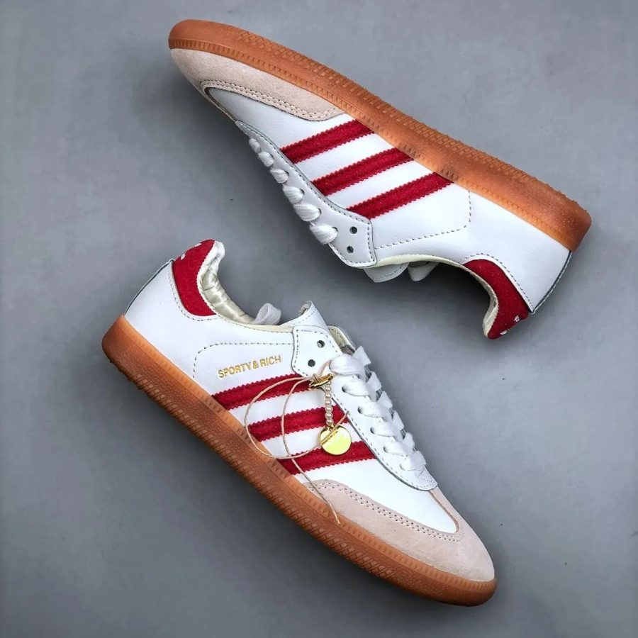 giày adidas sporty & rich x samba og 'white core burgundy' if5660