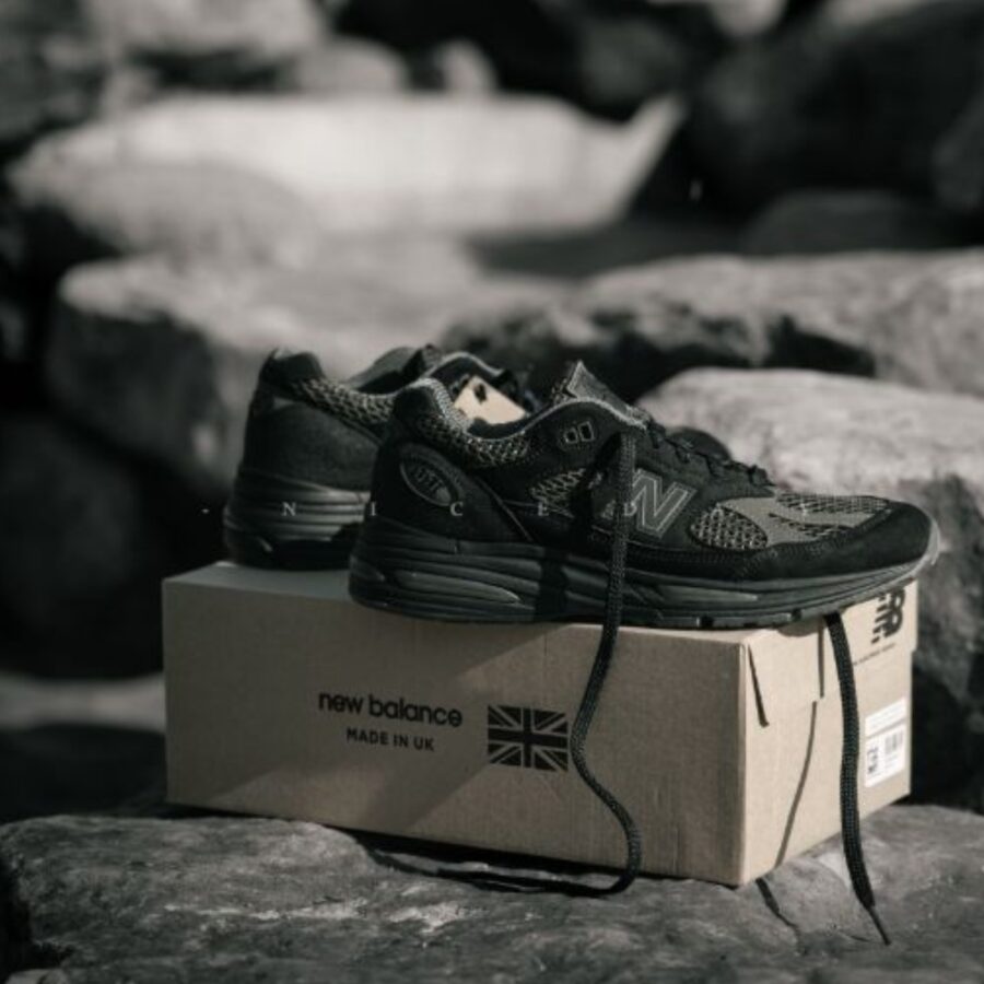 giày new balance x stone island 991v2 made in england 'black' u991sd2