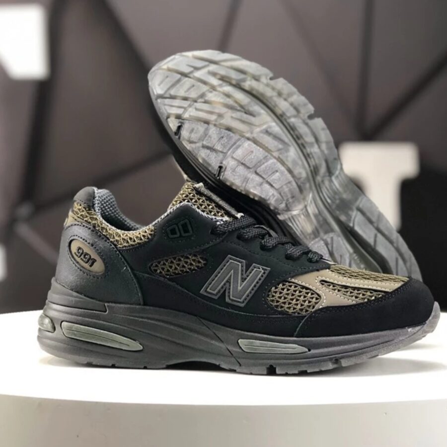 giày new balance x stone island 991v2 made in england 'black' u991sd2